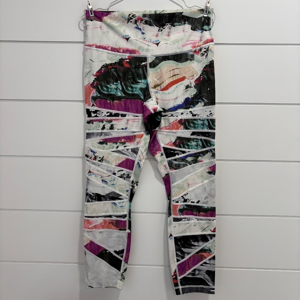 Lululemon high times pigment wave multi colour leggings size 10 - Picture 2 of 15